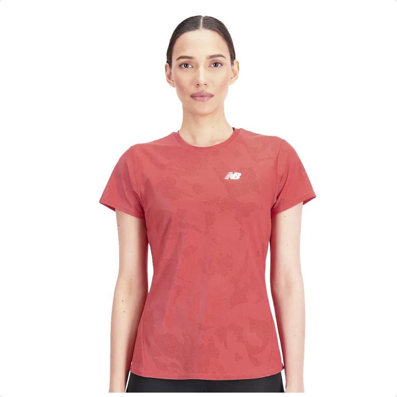 Camiseta New Balance Q Speed Jacquard Feminina - Foto 3