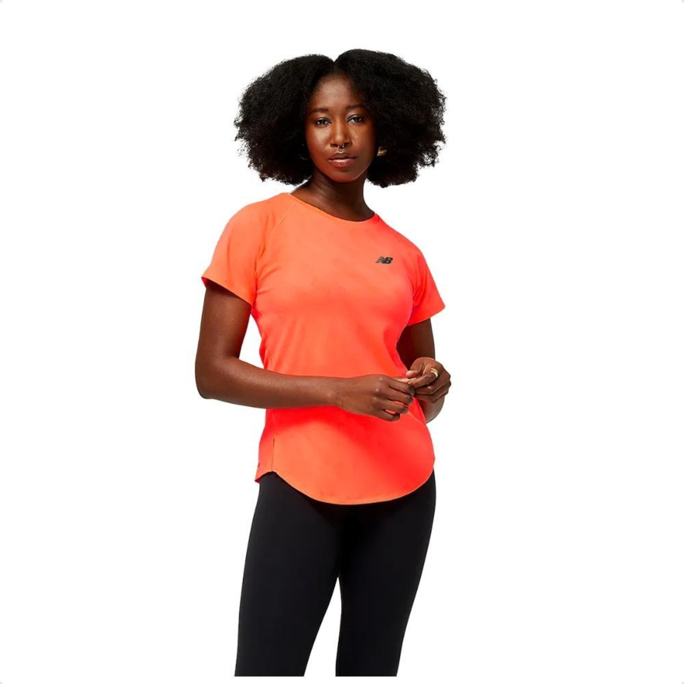 Camiseta New Balance Q Speed Jacquard Feminina - Foto 1