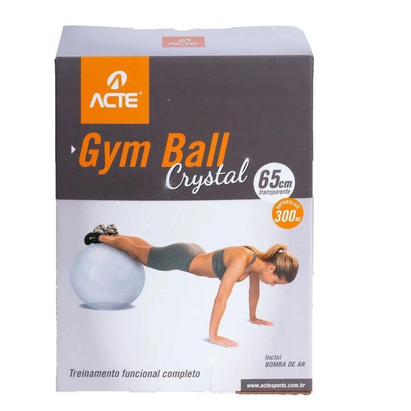 Bola de Pilates Acte Sports 65Cm com Bomba de Ar Unissex T9-T - Foto 5