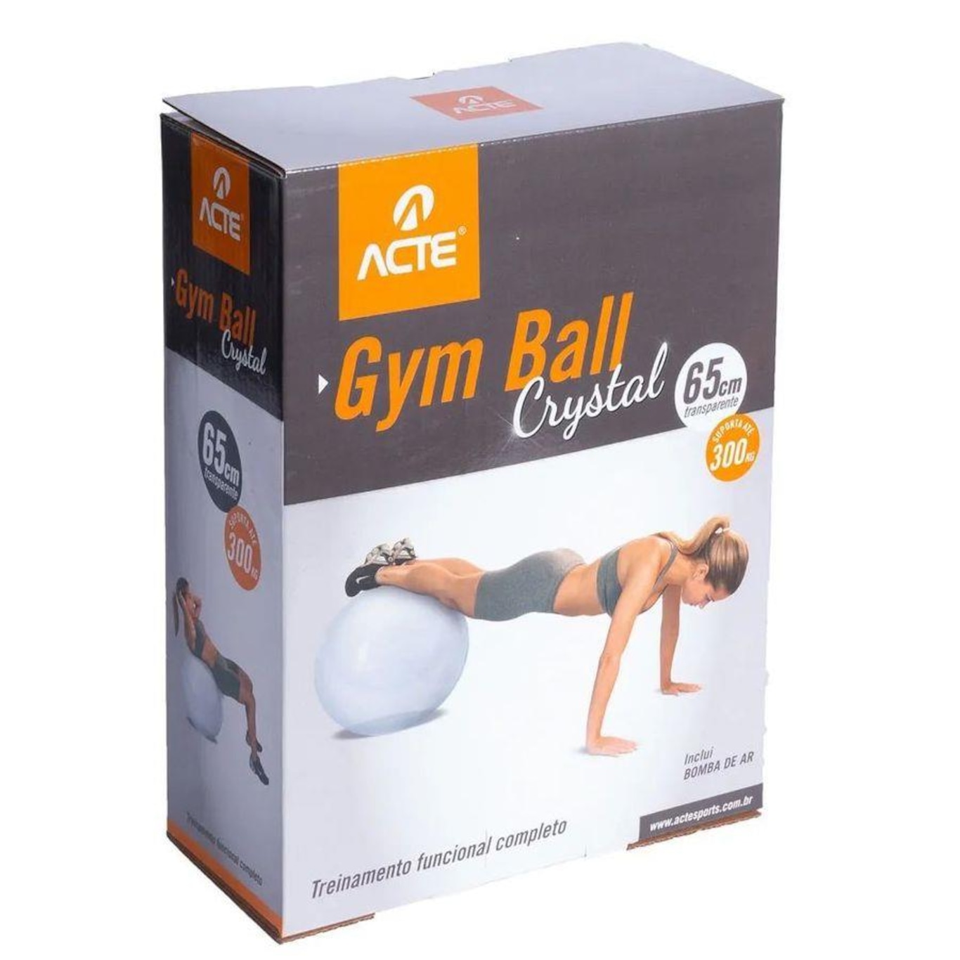 Bola de Pilates Acte Sports 65Cm com Bomba de Ar Unissex T9-T - Foto 6