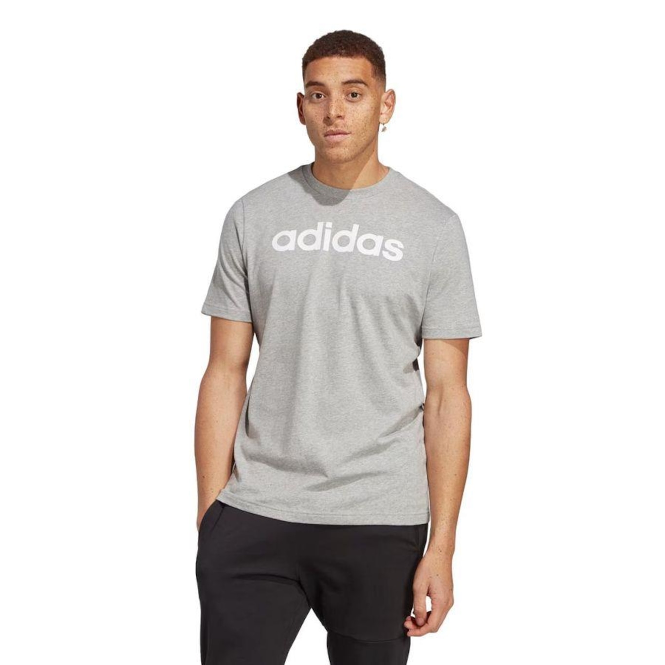 Camiseta adidas Logo Linear - Masculina - Foto 2