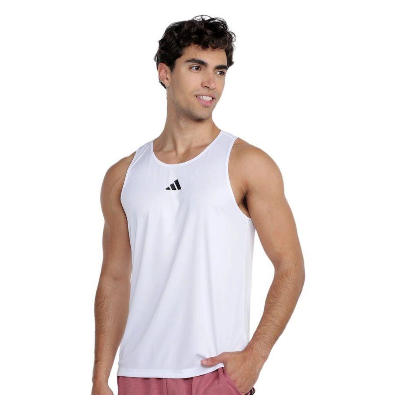 Camiseta Regata adidas Treino Basica - Masculina - Foto 1