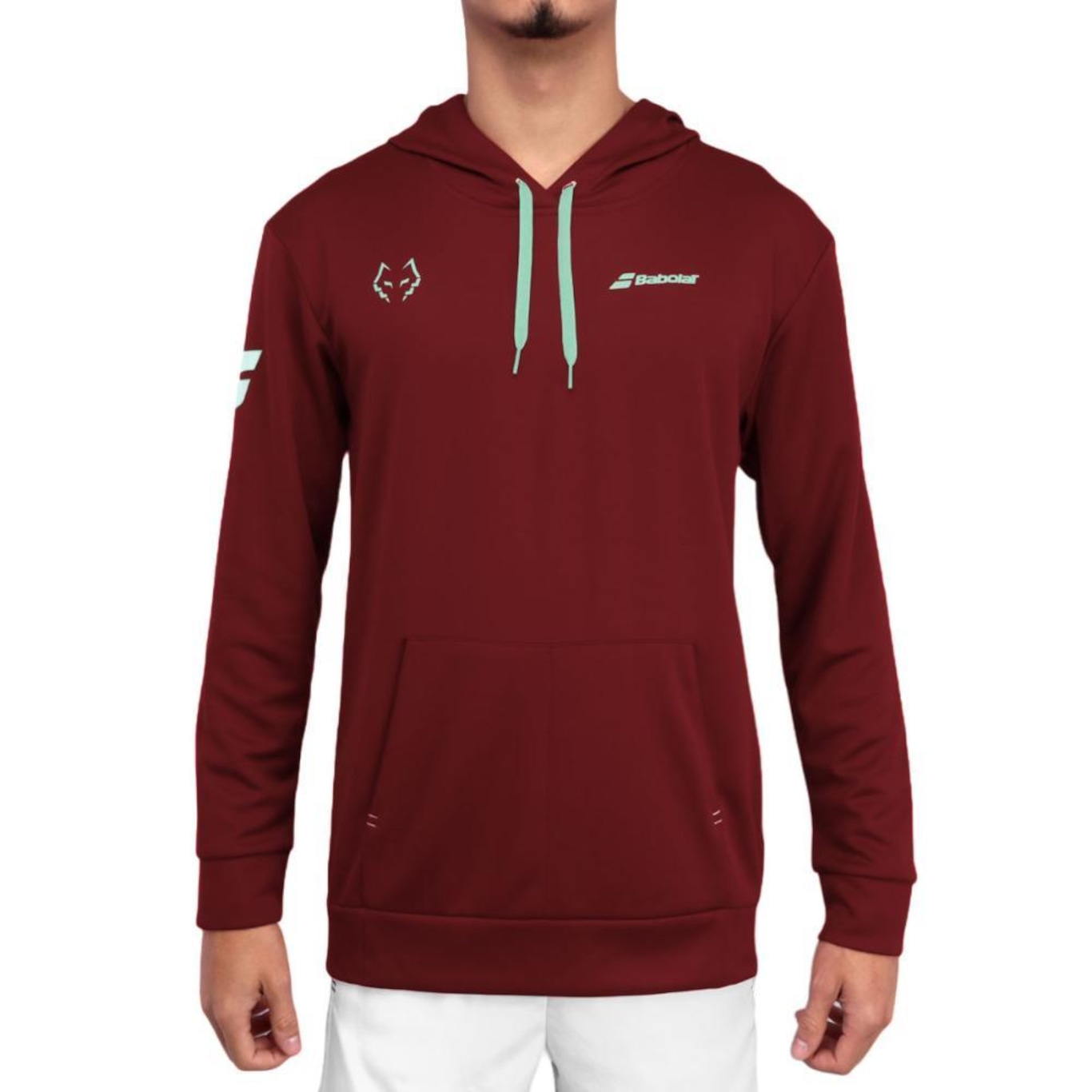 Blusão de Moletom com Capuz Babolat Canguru Hood Sweat Lebron Bordo - Masculino - Foto 1