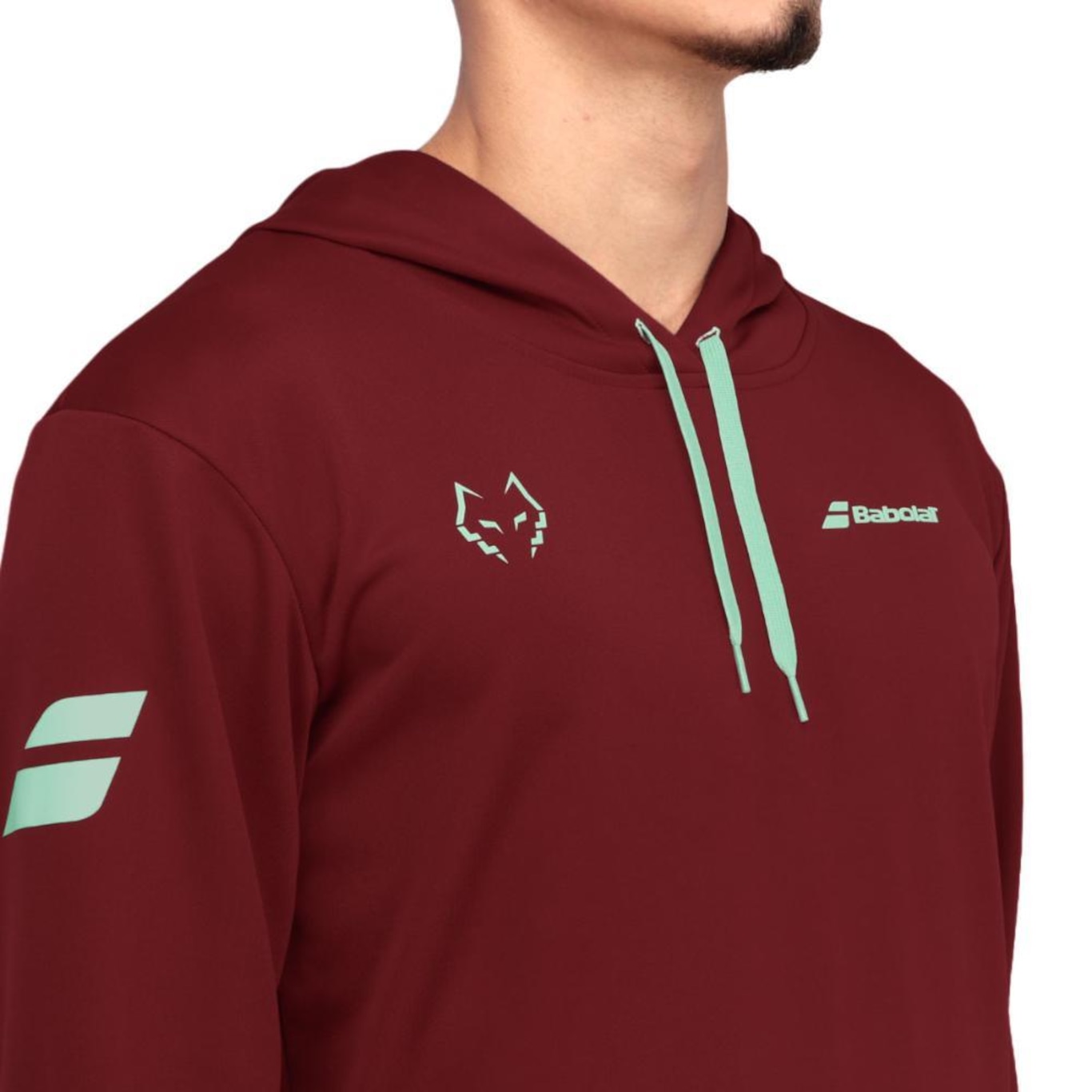 Blusão de Moletom com Capuz Babolat Canguru Hood Sweat Lebron Bordo - Masculino - Foto 4