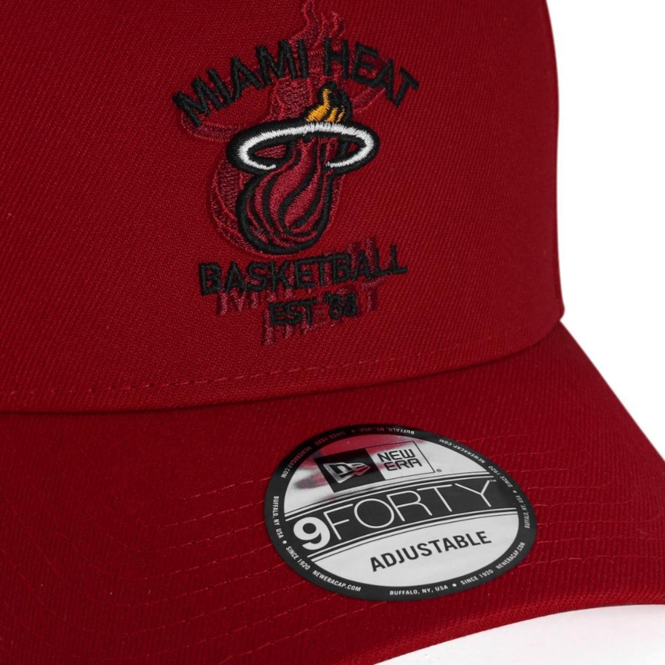 Boné Aba Curva New Era 9Forty A-Frame Nba Miami Heat Core - Snapback - Adulto - Foto 3