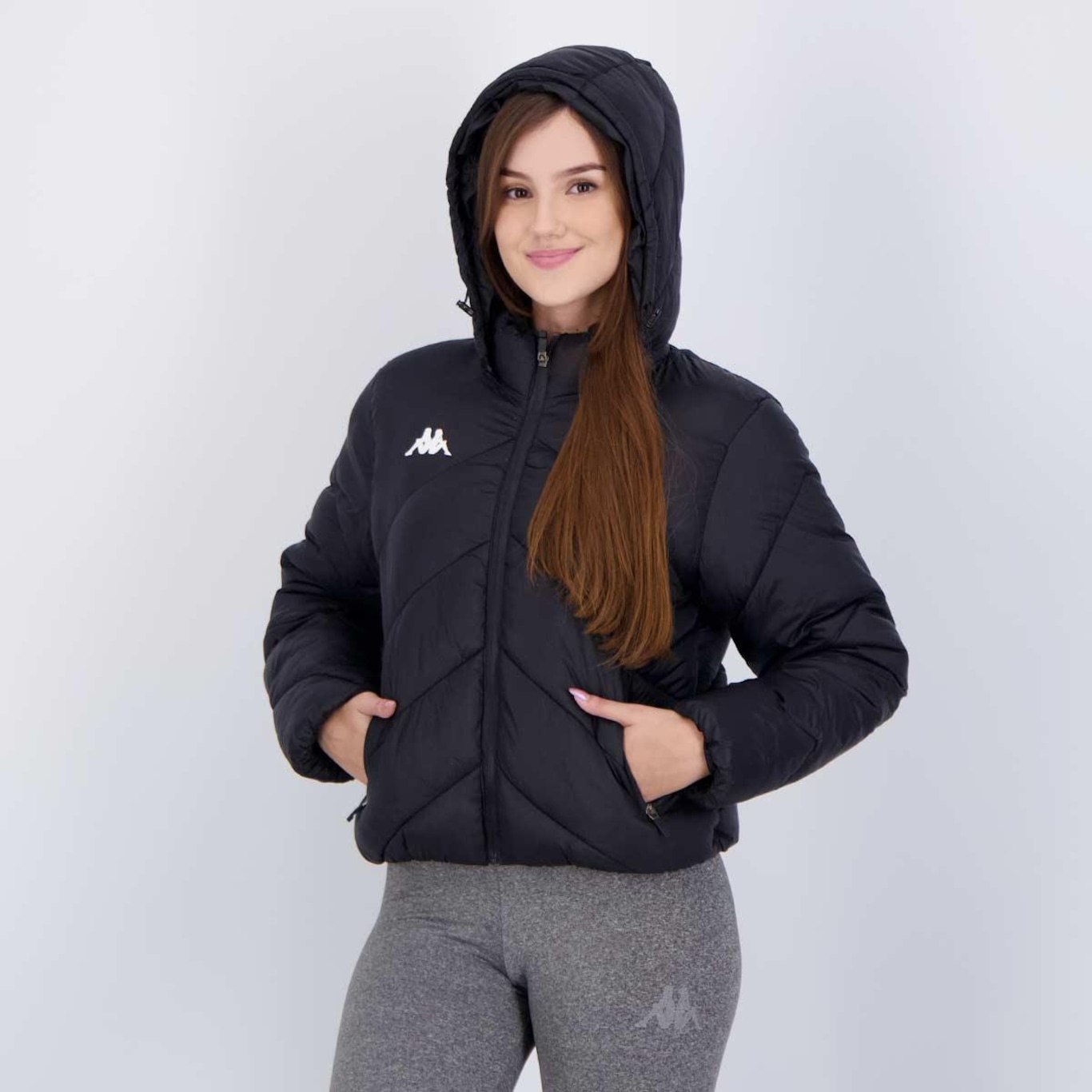 Jaqueta Kappa Padding Logo Sport - Feminina - Foto 2