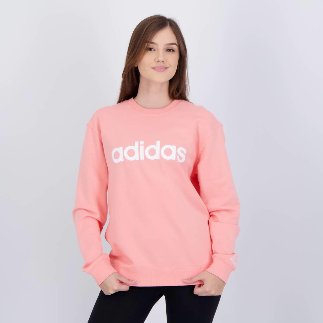 Blusão de Moletom adidas Logo Linear - Feminino - Foto 1