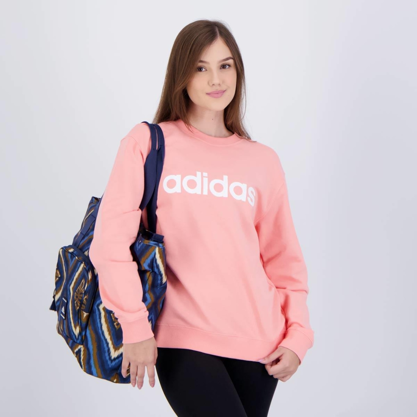 Blusão de Moletom adidas Logo Linear - Feminino - Foto 5