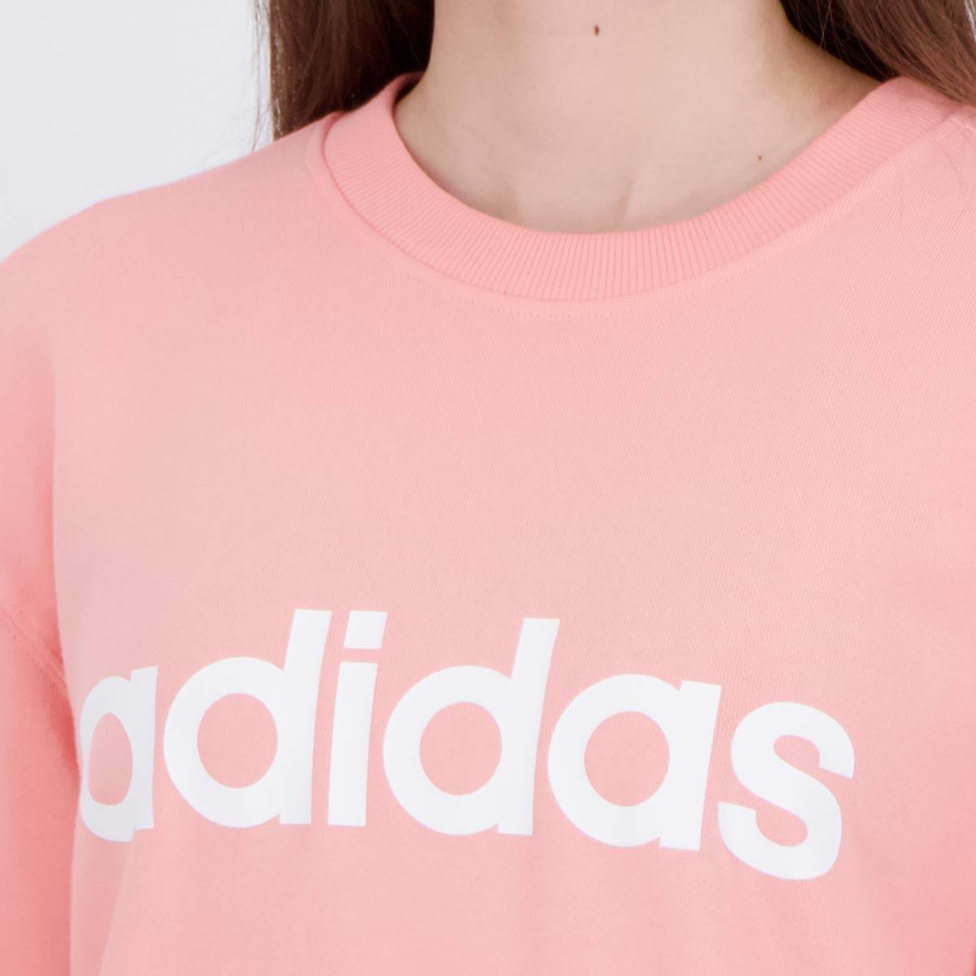 Blusão de Moletom adidas Logo Linear - Feminino - Foto 6