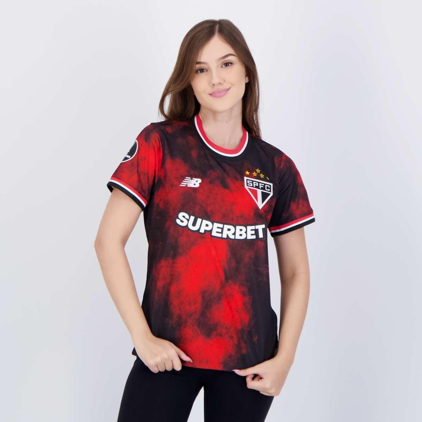 Camisa do São Paulo Iii 2024 New Balance Patch Libertadores - Feminina - Foto 1