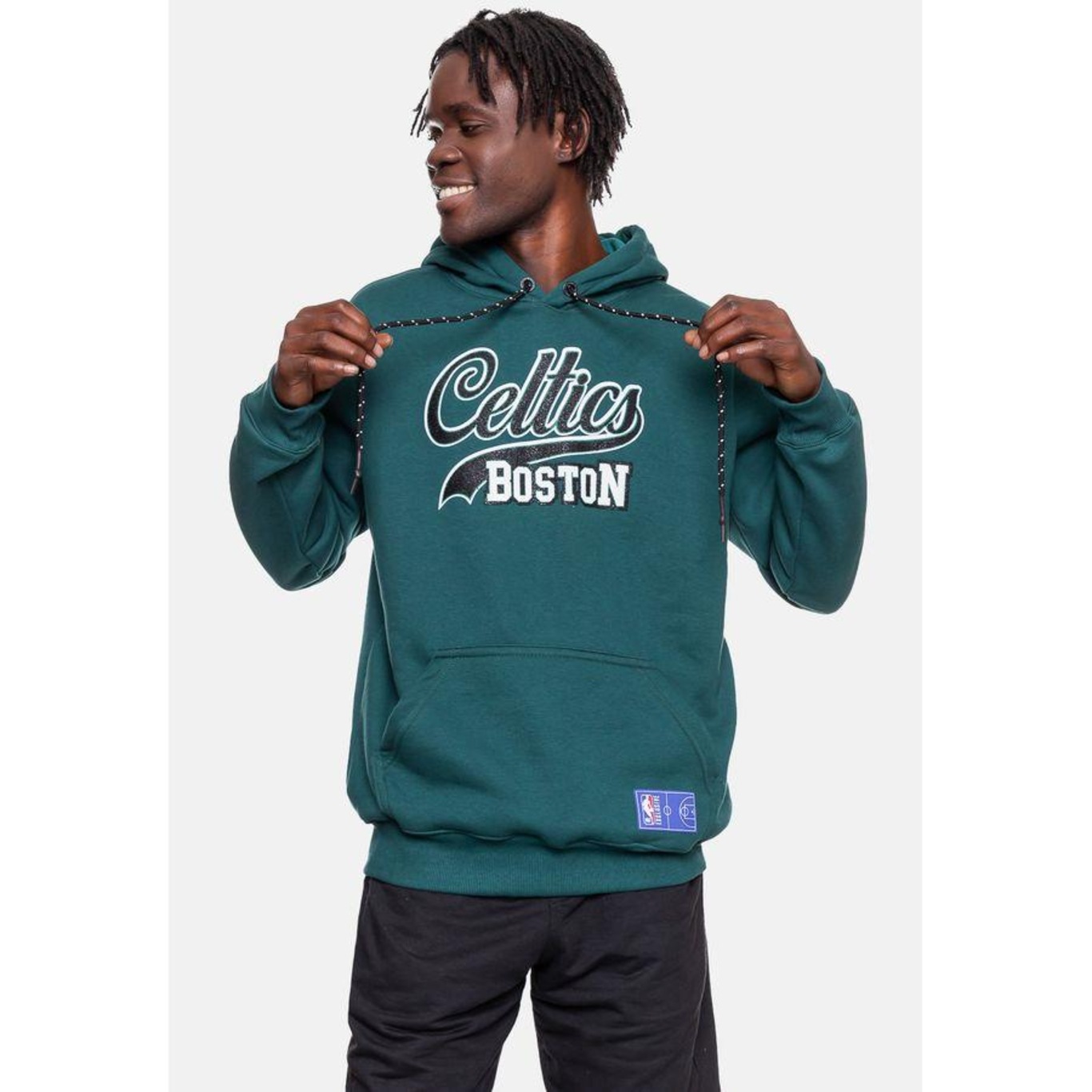 Blusão de Moletom com Capuz Nba Street Soul Boston Celtics - Masculino - Foto 4