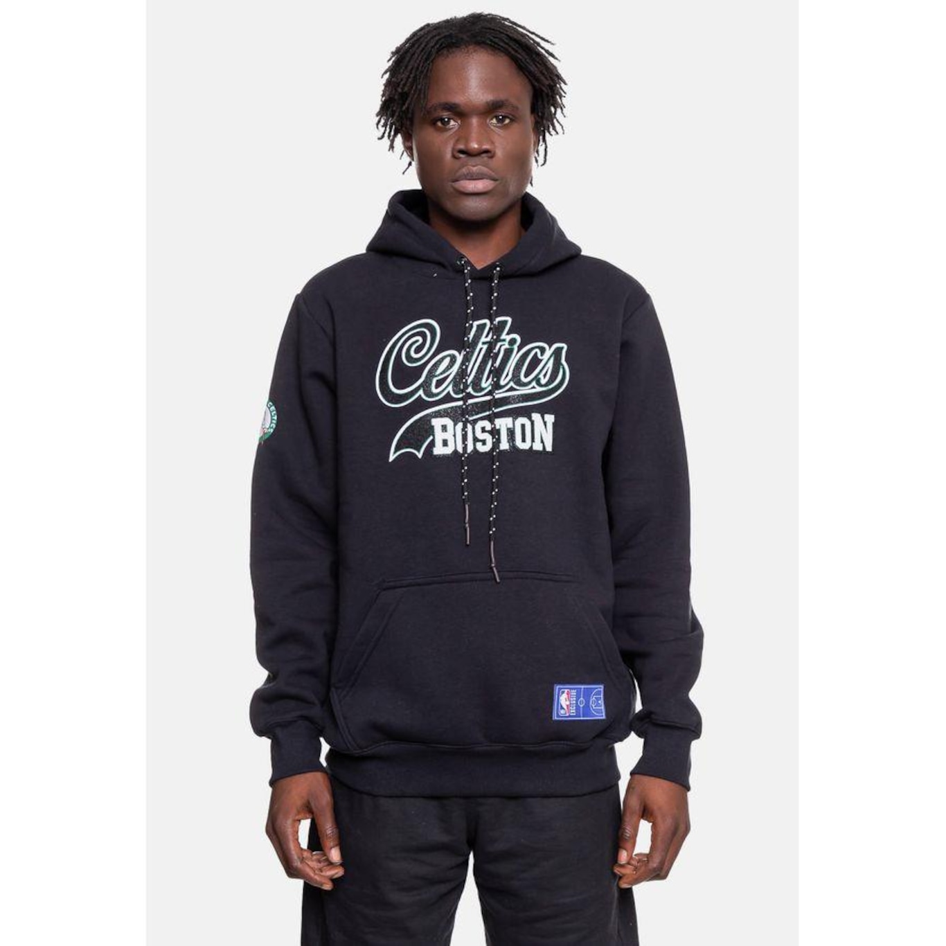 Blusão de Moletom com Capuz Nba Street Soul Boston Celtics - Masculino - Foto 1