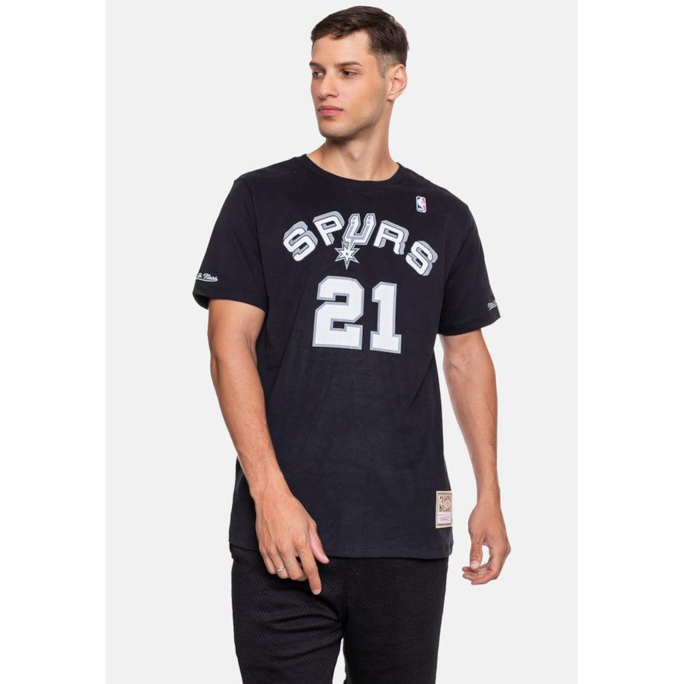 Camiseta Mitchell & Ness Nba San Antonio Spurs Tim Duncan - Masculina - Foto 3