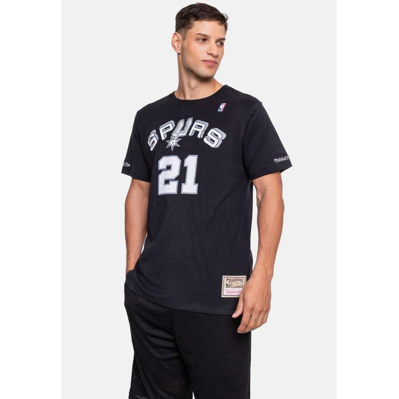 Camiseta Mitchell & Ness Nba San Antonio Spurs Tim Duncan - Masculina - Foto 4