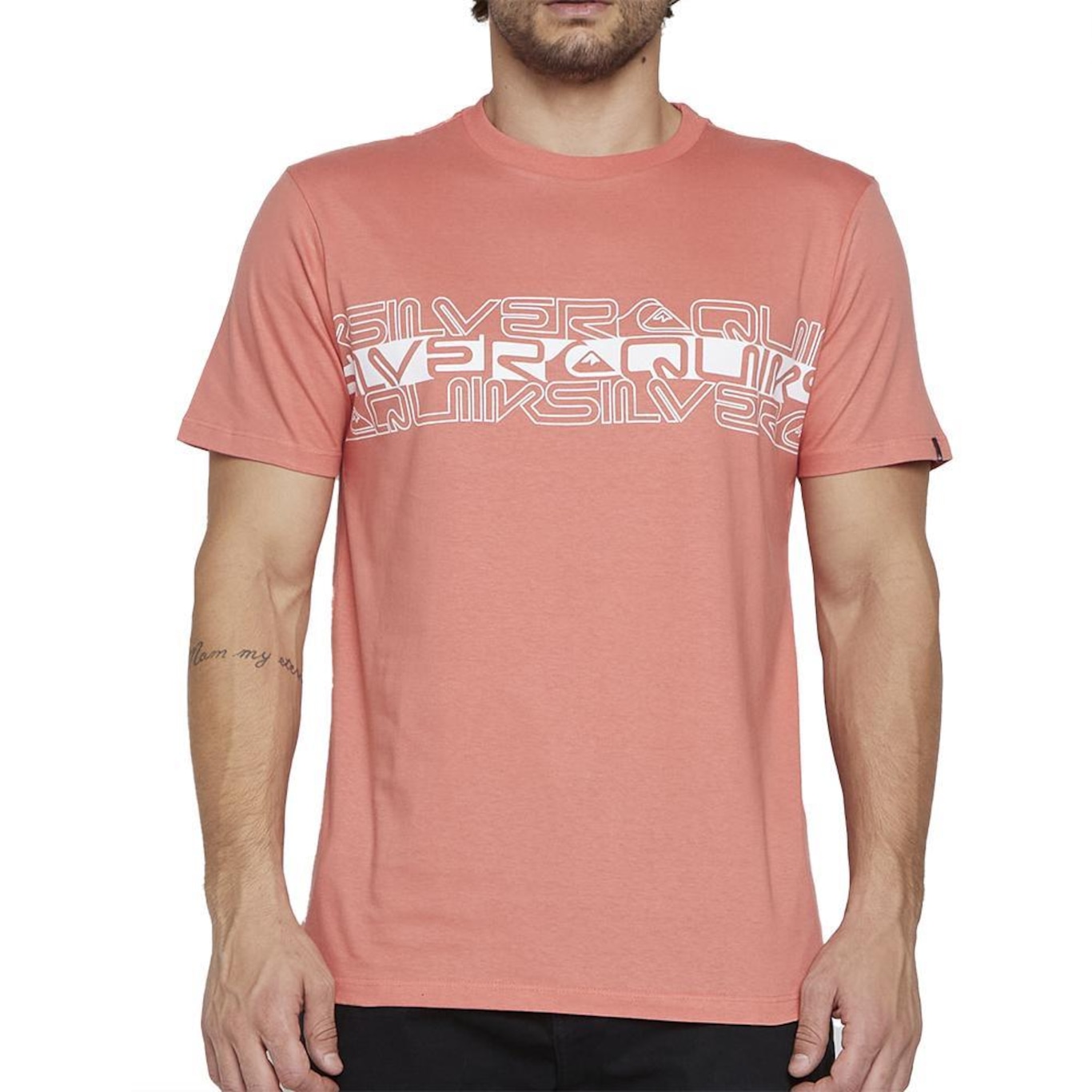 Camiseta Quiksilver Word Block Sm25 - Masculina - Foto 1