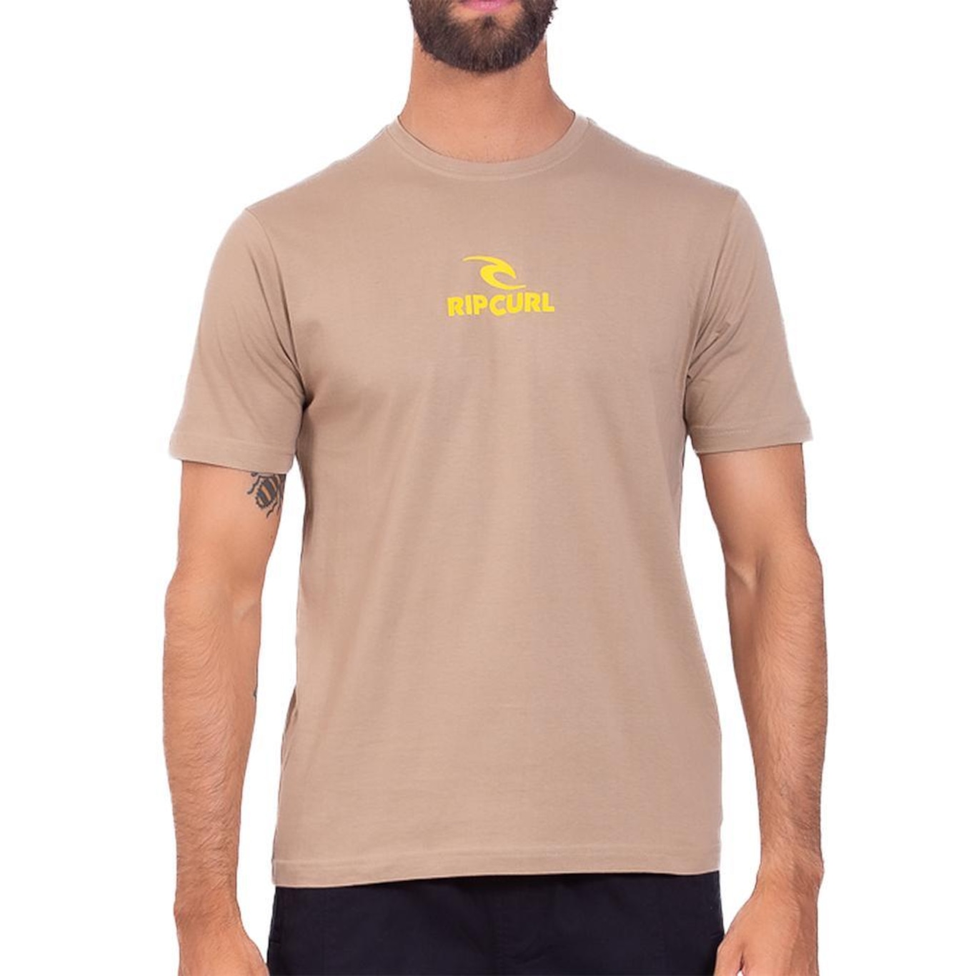 Camiseta Rip Curl Icon Sm25 Sand Dune  - Masculina - Foto 1