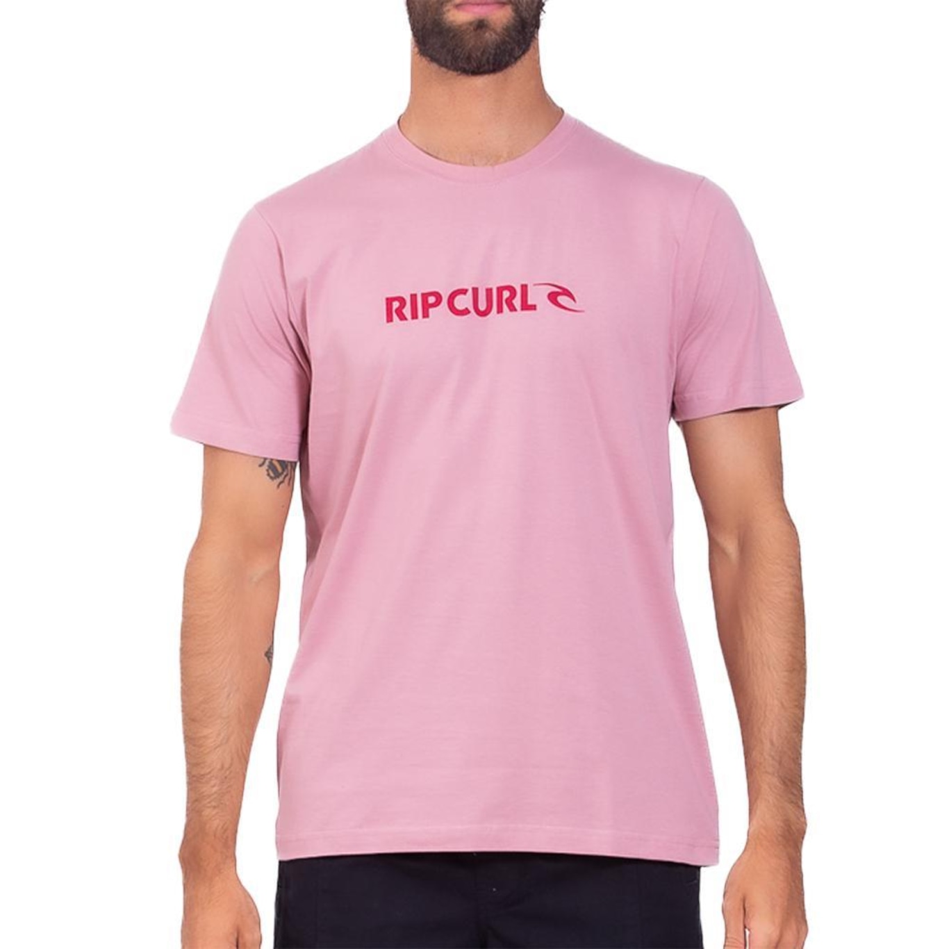 Camiseta Rip Curl New Icon Sm25 Mushroom  - Masculina - Foto 1