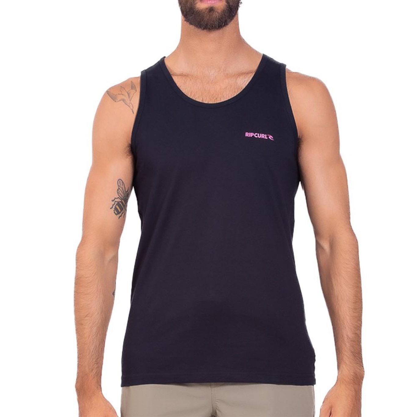 Regata Rip Curl Brand Icon Sm25 Masculina Preto - Foto 1