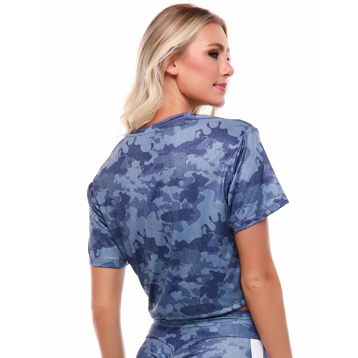 Camiseta Vestem Dry Fit Camuflado Denim - Feminina - Foto 2