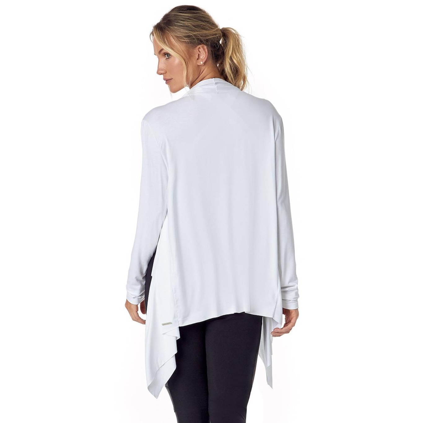 Blusa Manga Longa Vestem Cardigan Blanca - Feminina - Foto 2