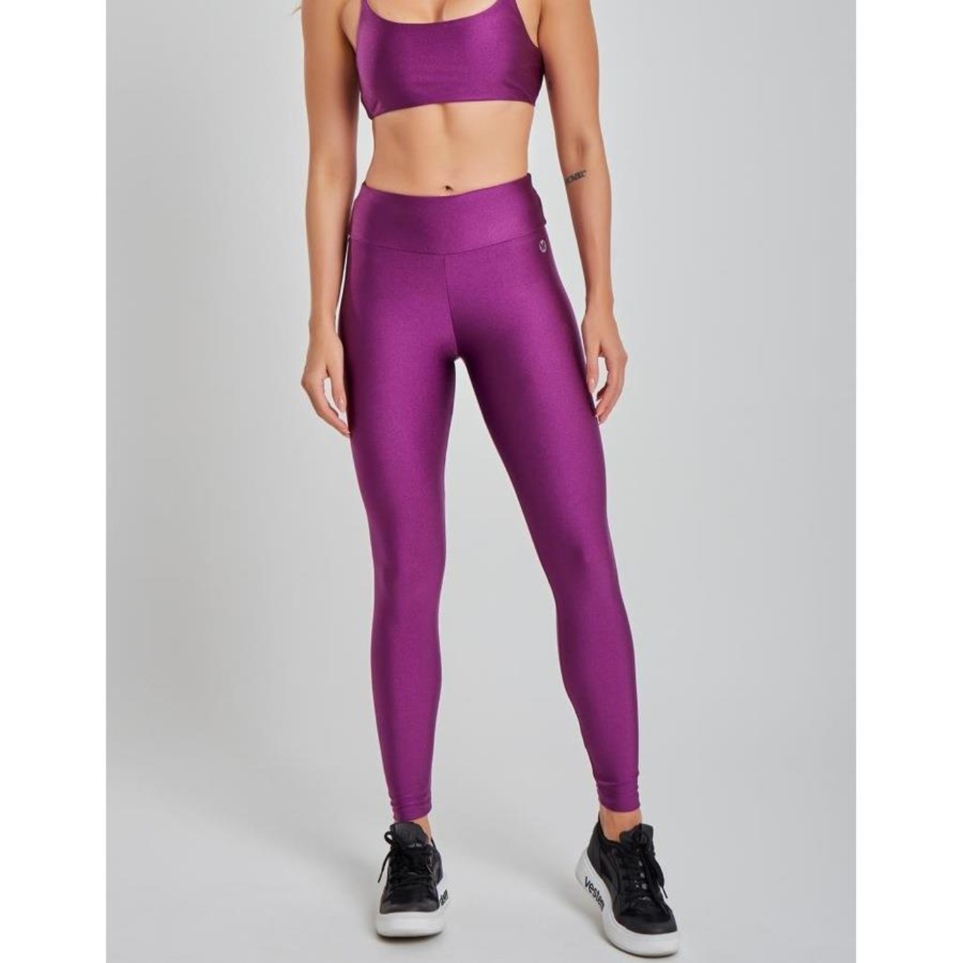 Conjunto Vestem Legging Fuso e Top Ana Acai Ii - Feminino - Foto 3