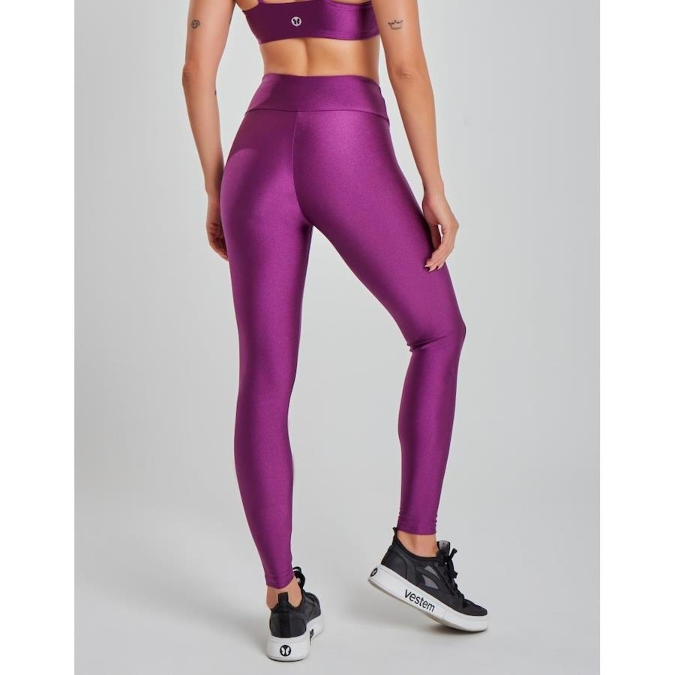 Conjunto Vestem Legging Fuso e Top Ana Acai Ii - Feminino - Foto 4