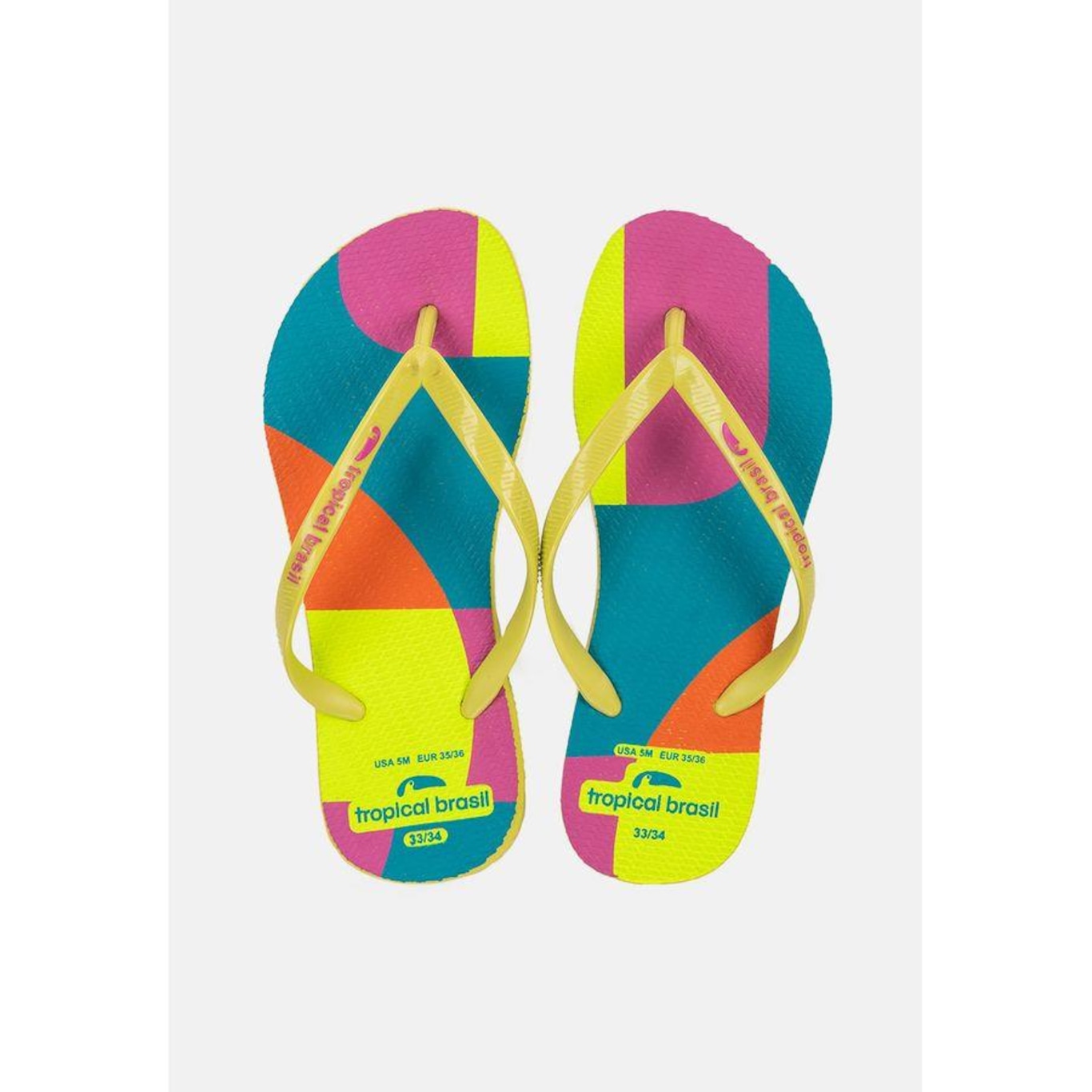 Chinelo Tropical Brasil Estampado Slim - Feminino - Foto 1