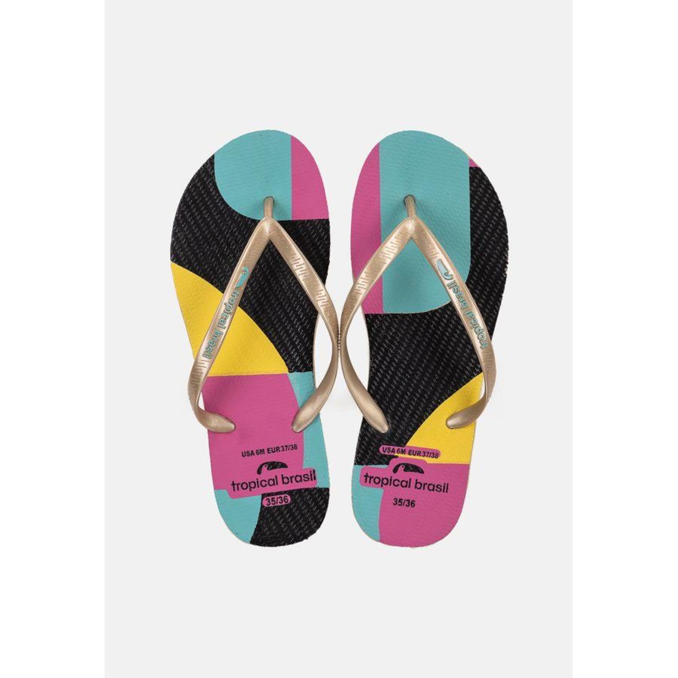 Chinelo Tropical Brasil Estampado Slim - Feminino - Foto 1