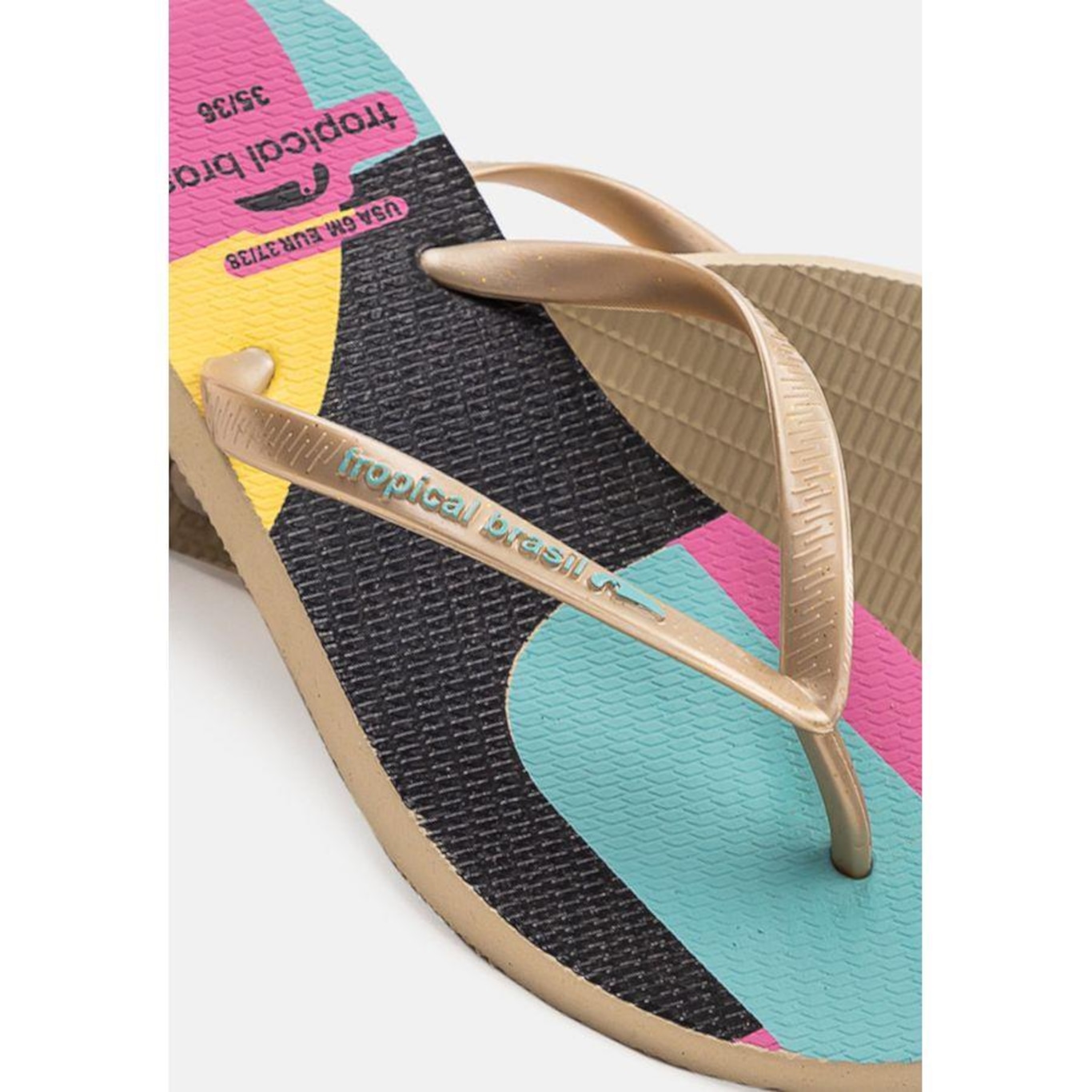 Chinelo Tropical Brasil Estampado Slim - Feminino - Foto 5