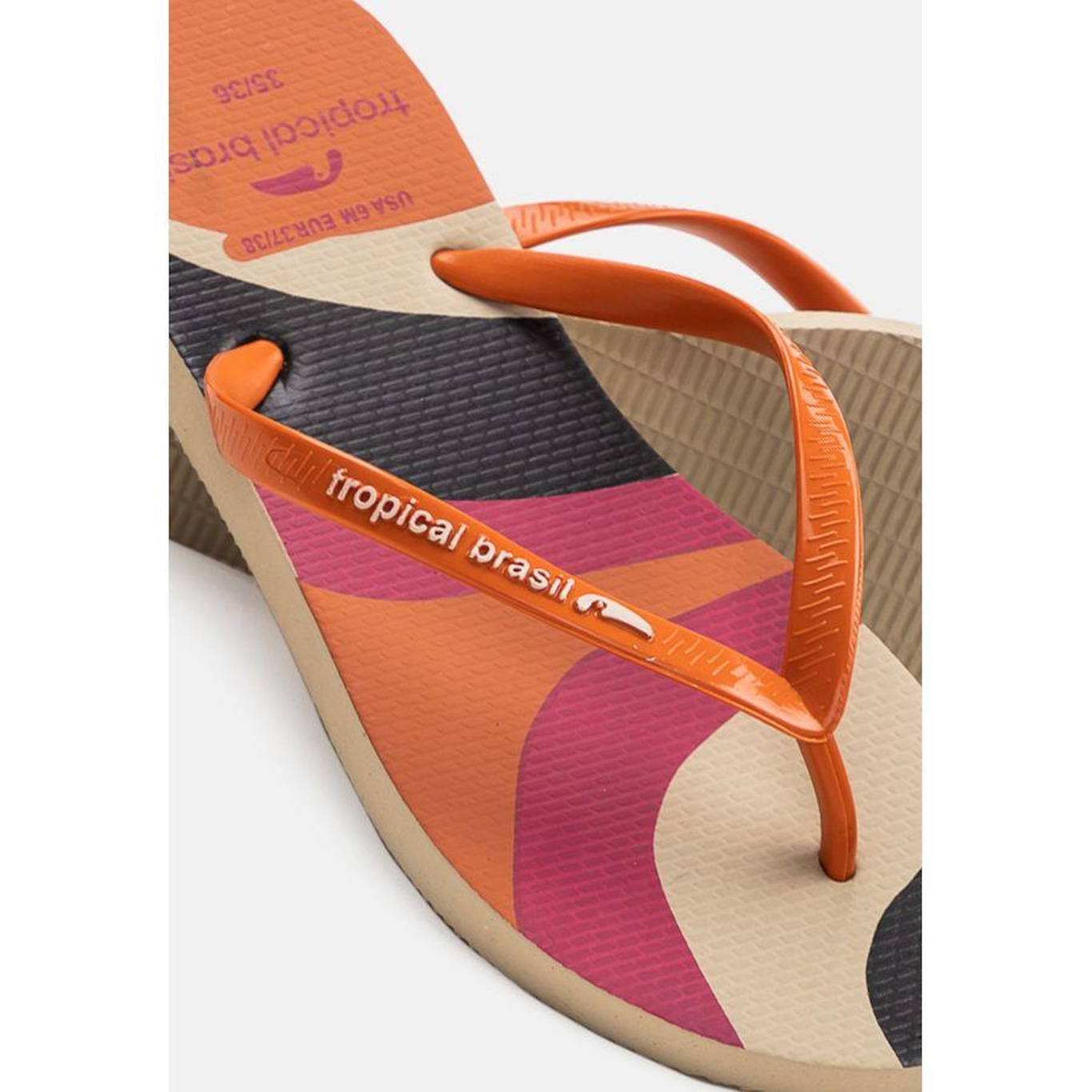 Chinelo Tropical Brasil Estampado Slim - Feminino - Foto 5