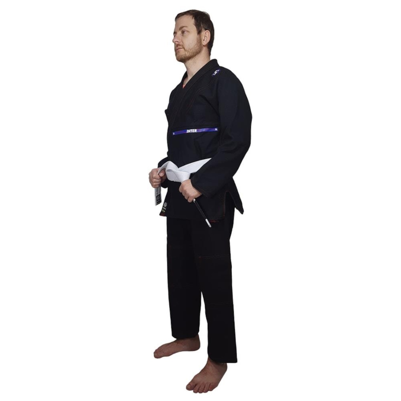 Kimono Jiu Jitsu Shiroi Inter Trançado Adulto - Foto 3