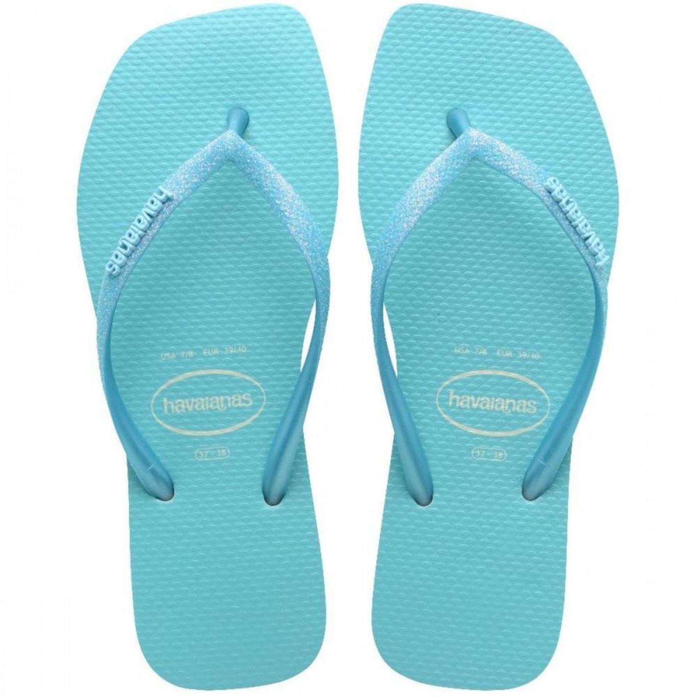 Chinelo Havaianas Slim Square Glitter - Feminino - Foto 2