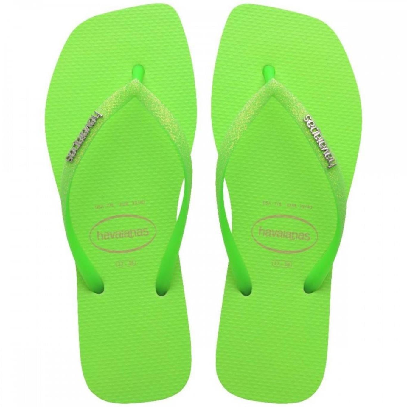 Chinelo Havaianas Slim Square Glitter - Feminino - Foto 2