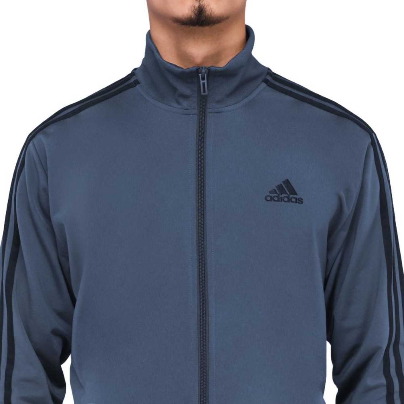 Agasalho adidas Malha Basic 3 Stripes - Masculino - Foto 3