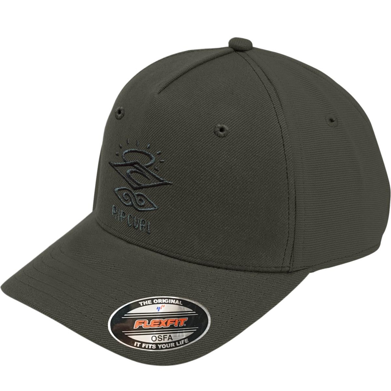 Boné Aba Curva Rip Curl Icons Eco Flexfit Cap - Fechado - Adulto - Foto 1