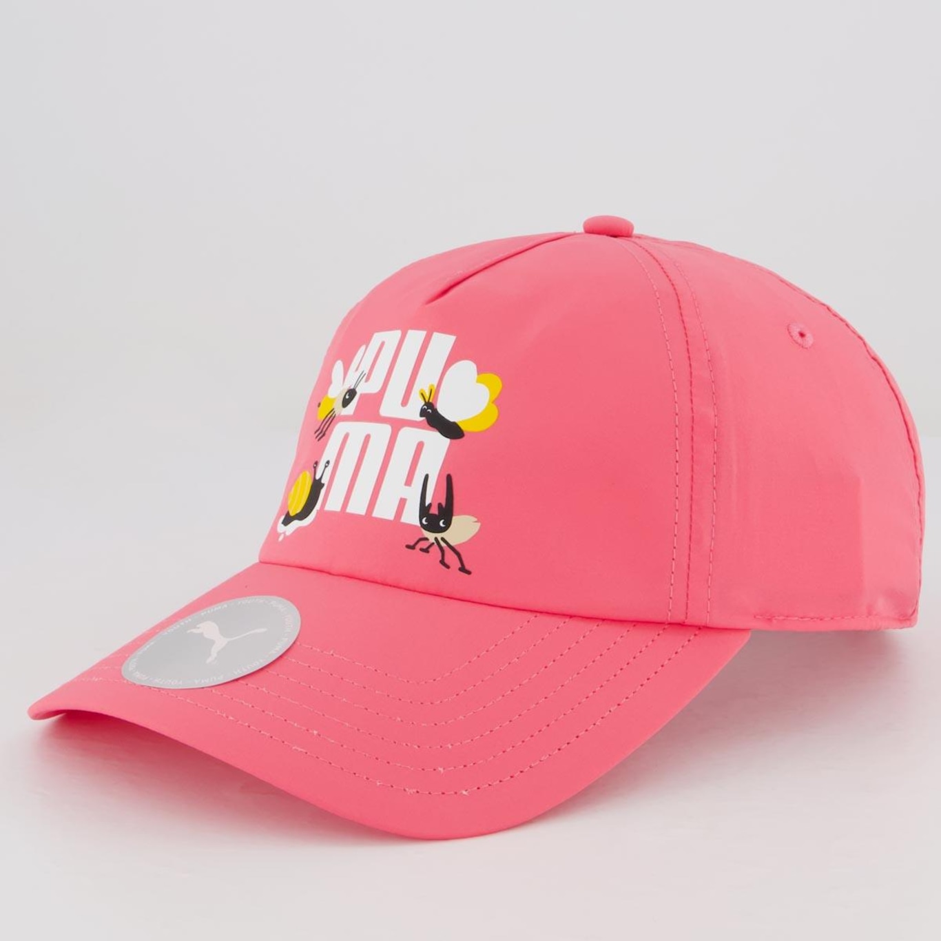 Boné Aba Curva Puma Small World Pinch Panel - strapback - Infantil - Foto 1