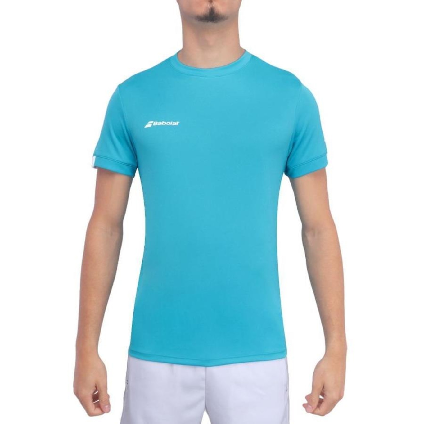 Camiseta Babolat Play Neck Tee - Masculina - Foto 1