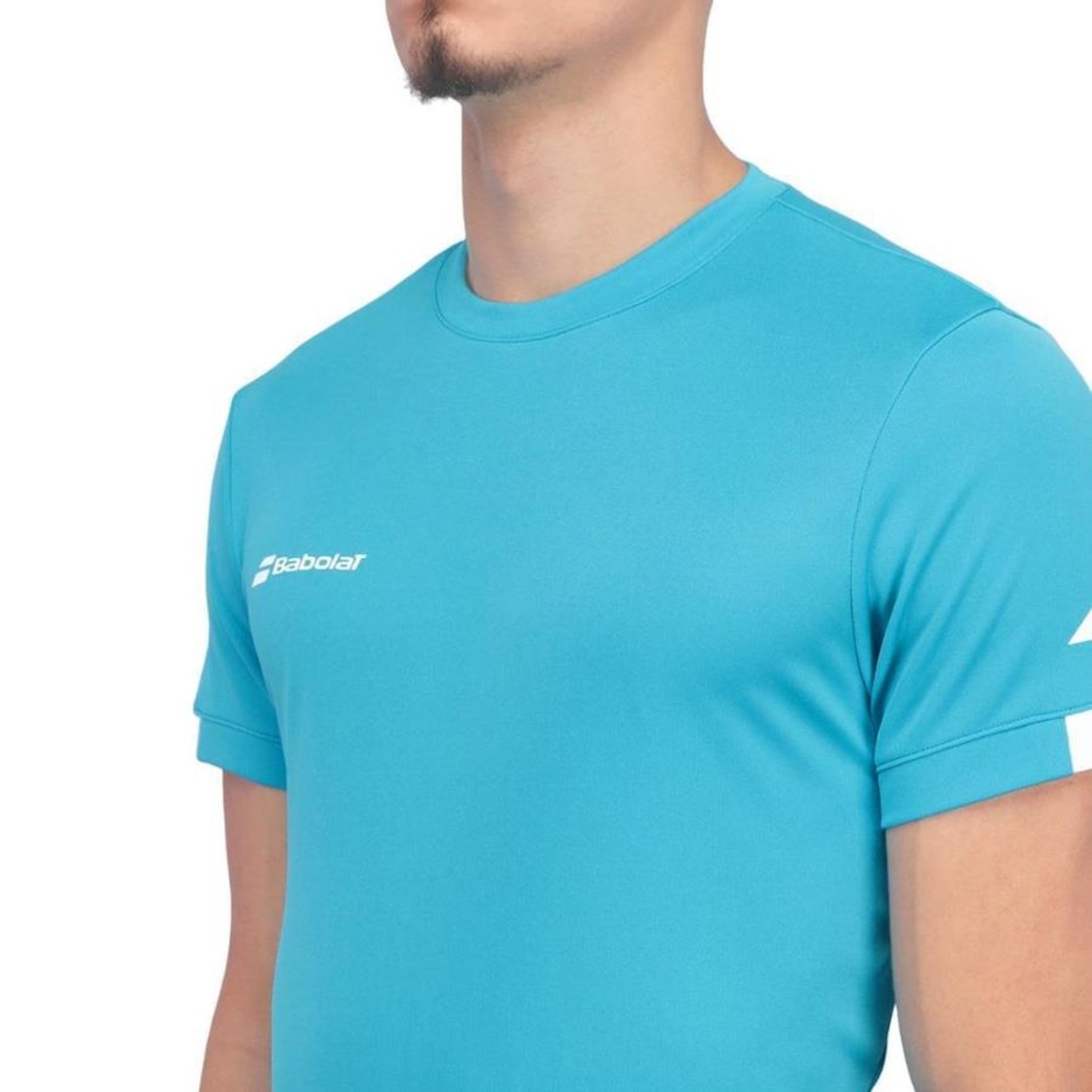 Camiseta Babolat Play Neck Tee - Masculina - Foto 3