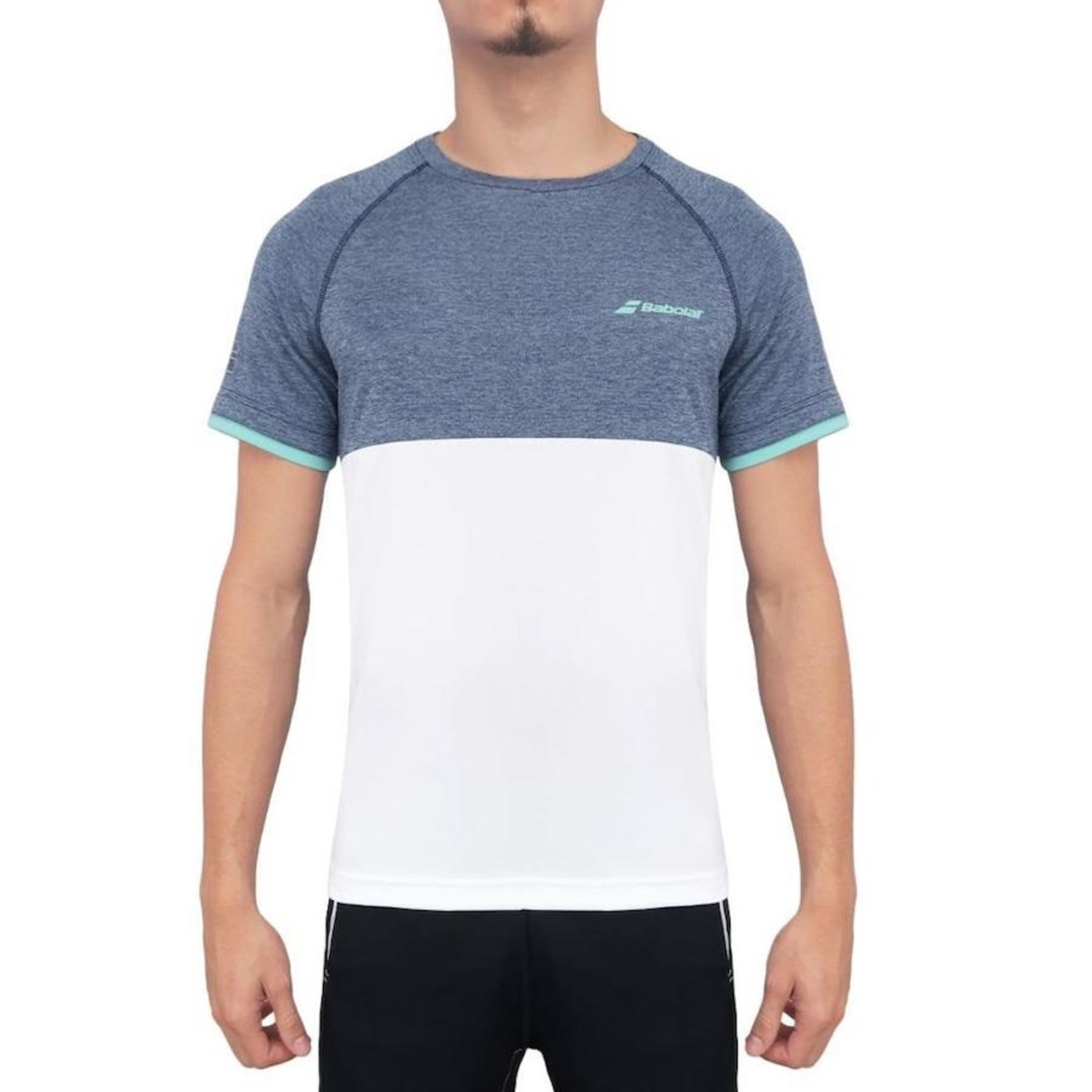 Camiseta Babolat Play Neck Tee - Masculina - Foto 1