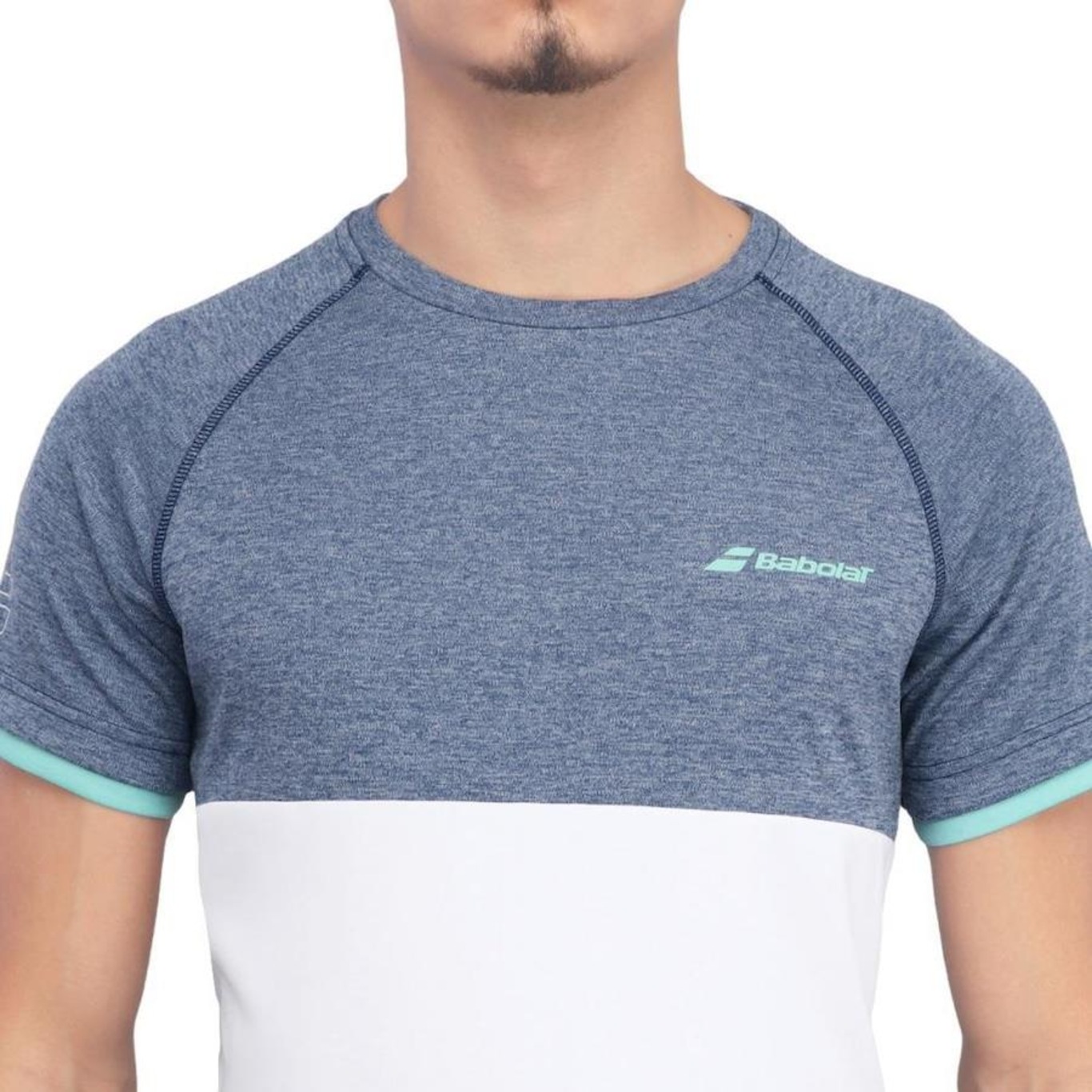 Camiseta Babolat Play Neck Tee - Masculina - Foto 2