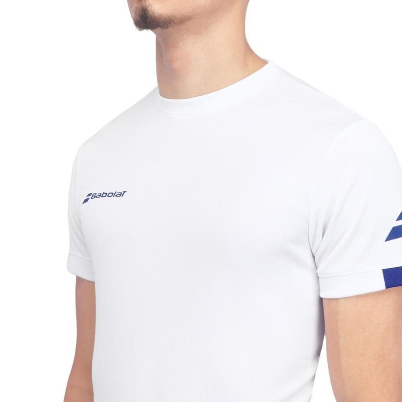 Camiseta Babolat Play Neck Tee - Masculina - Foto 3