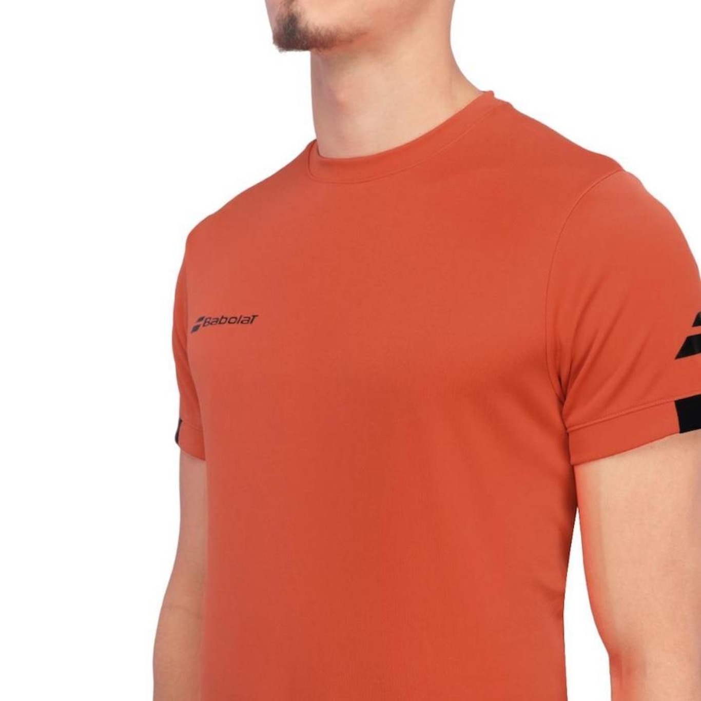 Camiseta Babolat Play Neck Tee - Masculina - Foto 3