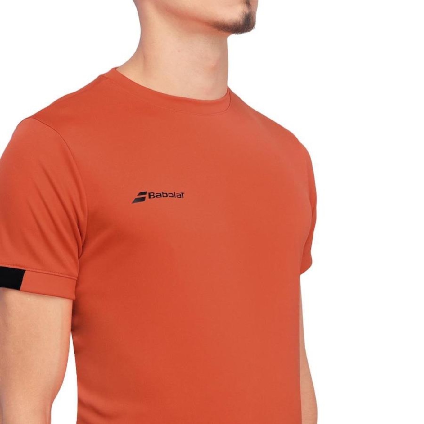 Camiseta Babolat Play Neck Tee - Masculina - Foto 4