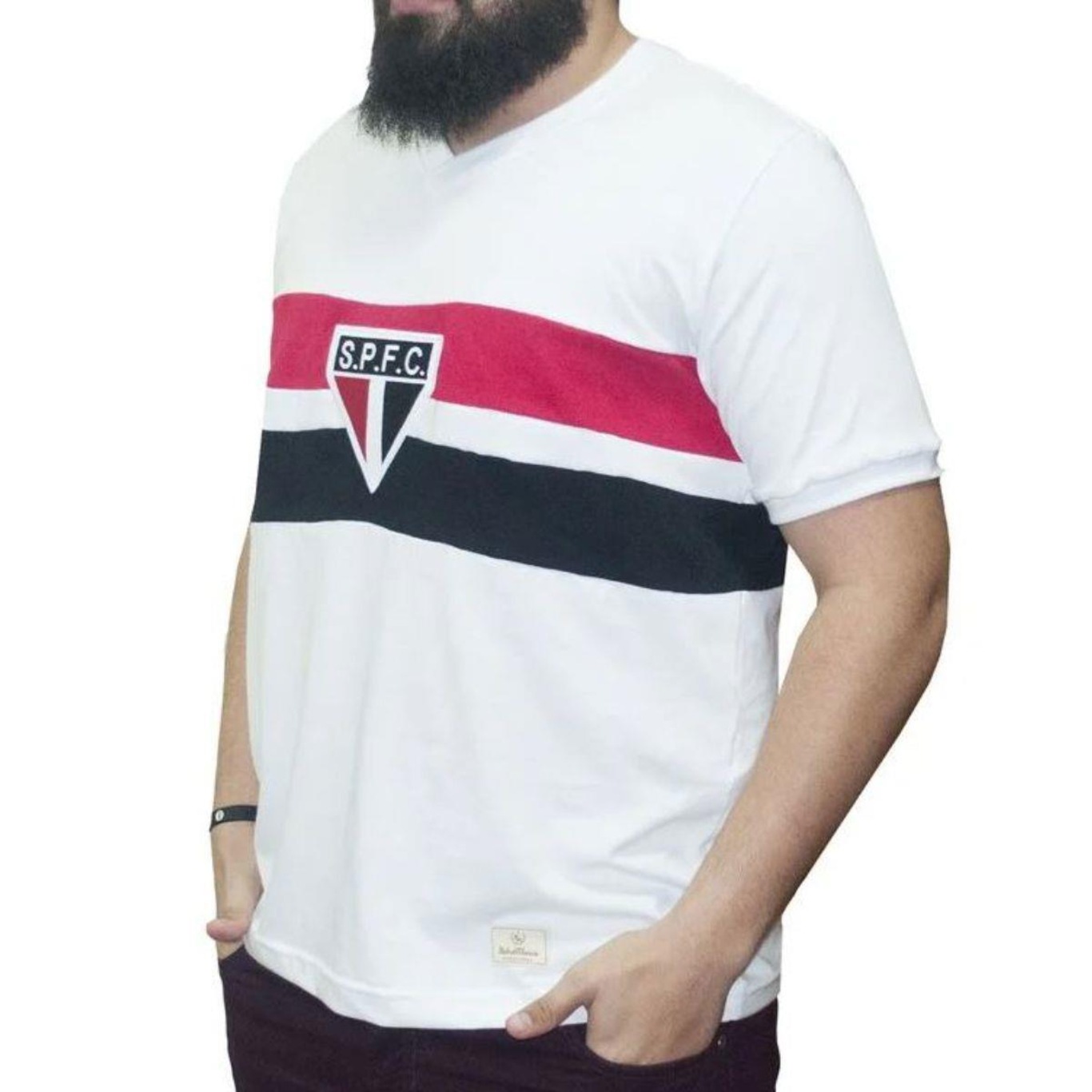 Camiseta do São Paulo 1980 Retrô Mania Oficial Licenciada Masculina - Foto 3