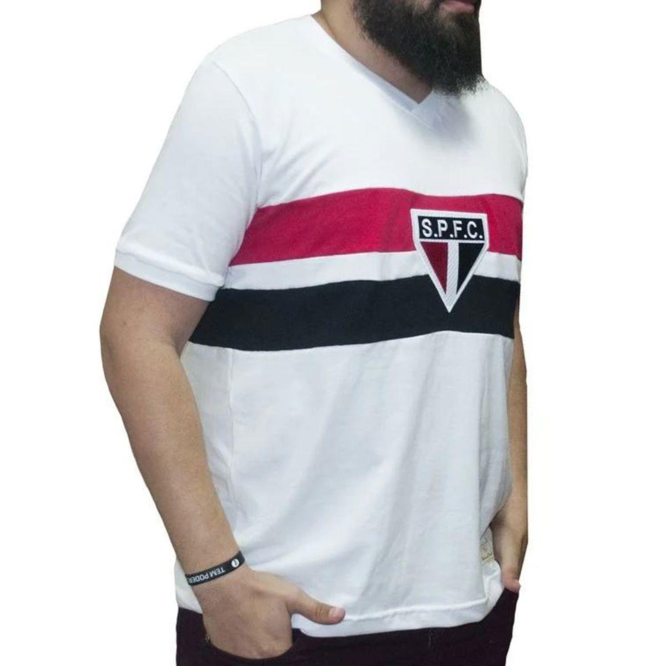 Camiseta do São Paulo 1980 Retrô Mania Oficial Licenciada Masculina - Foto 4