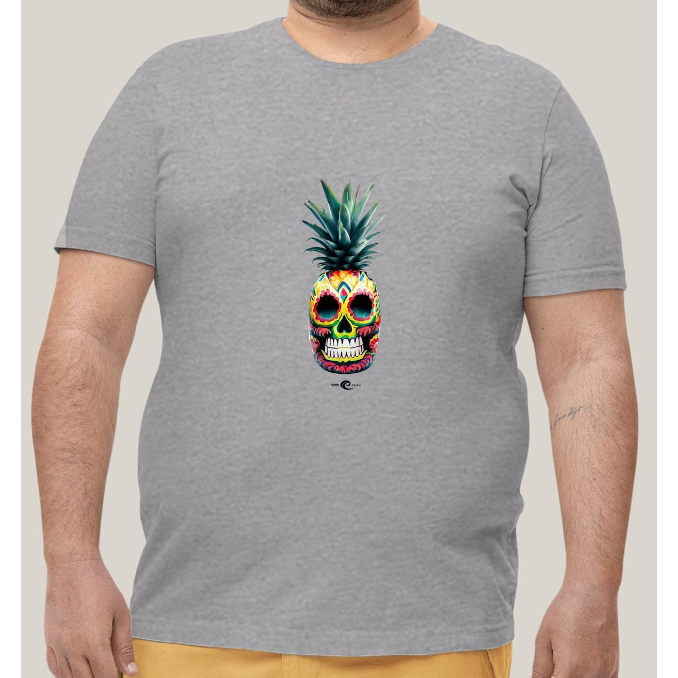 Camiseta Plus Size Masculina Prime Wss Mexican Skullpine - Foto 1