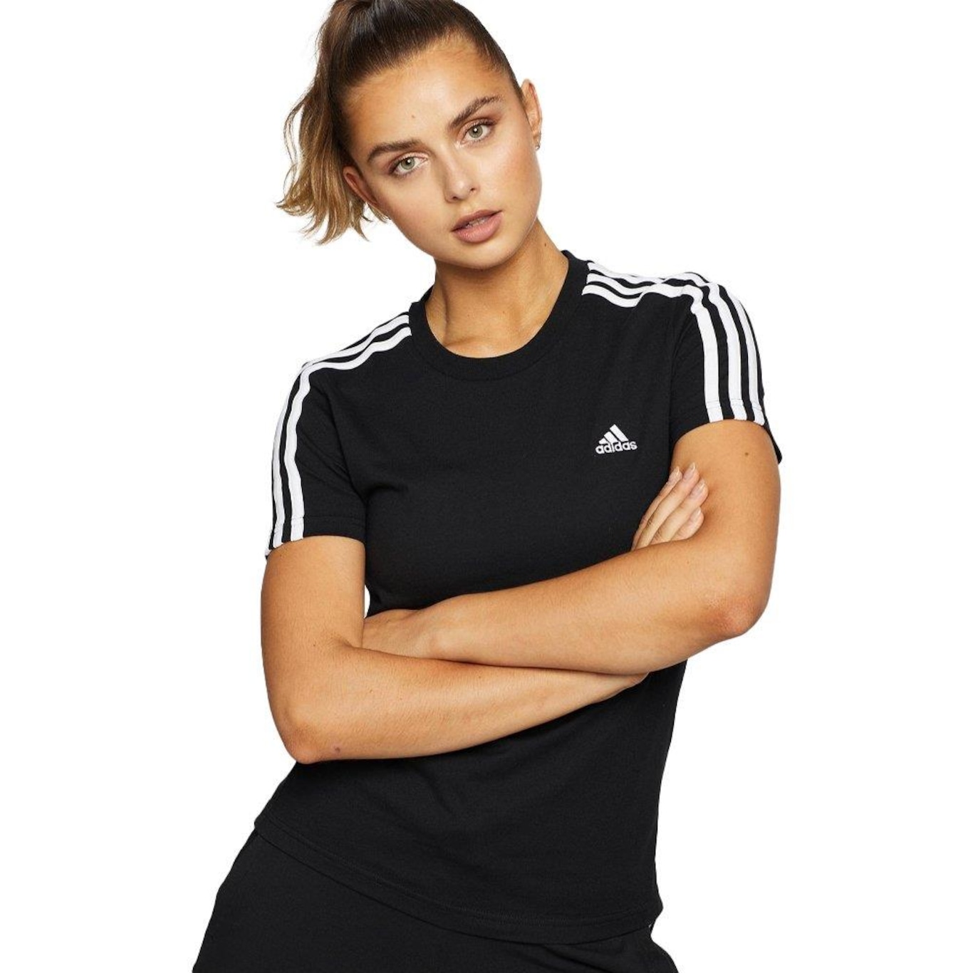 Camiseta adidas 3 Stripes - Feminina - Foto 3