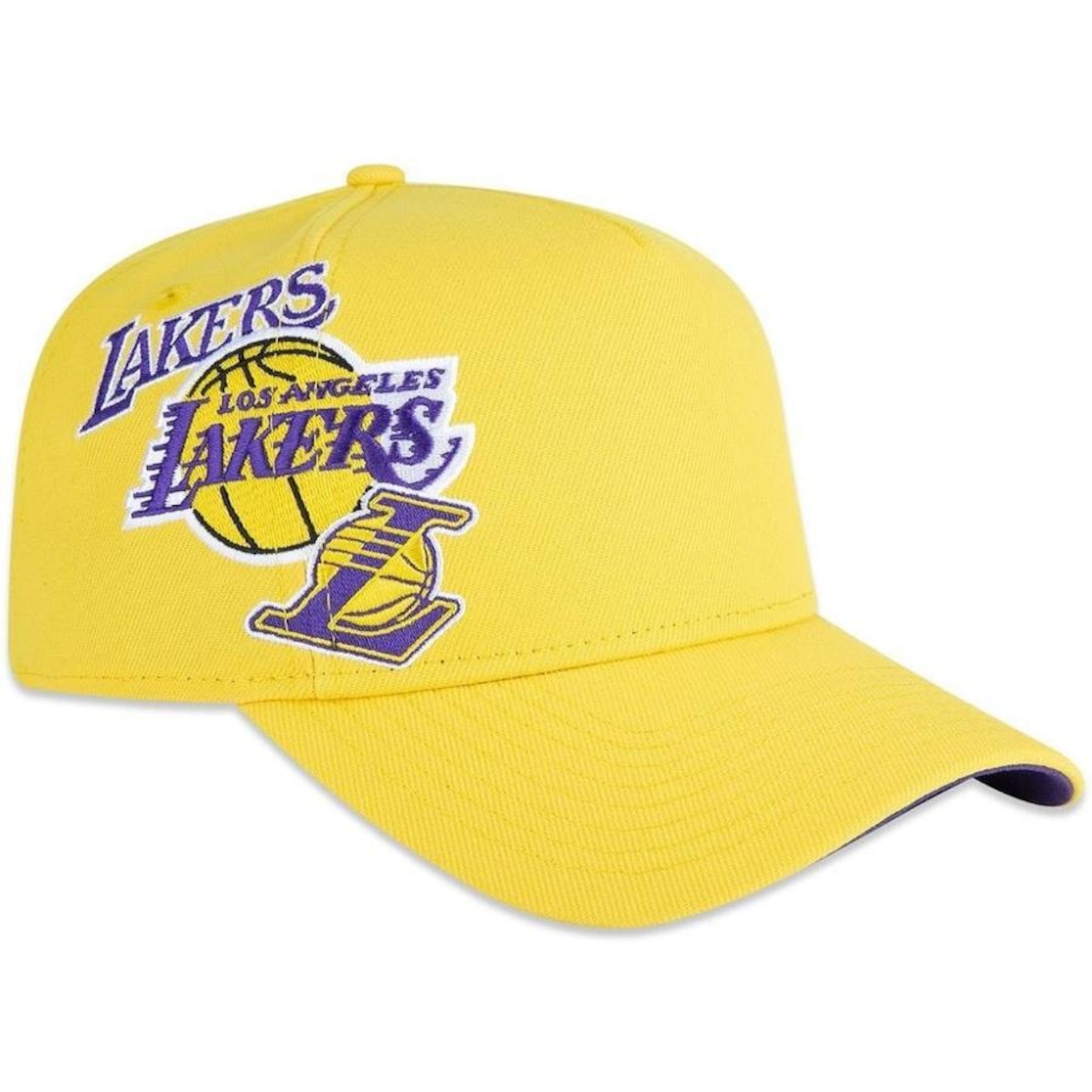 Boné Aba Curva New Era 940 A-Frame Los Angeles Lakers World Of Logos - Snapback - Adulto - Foto 4