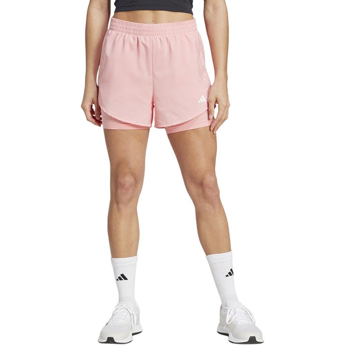 Shorts adidas 2 em 1 Training Minimal Feminino - Foto 1