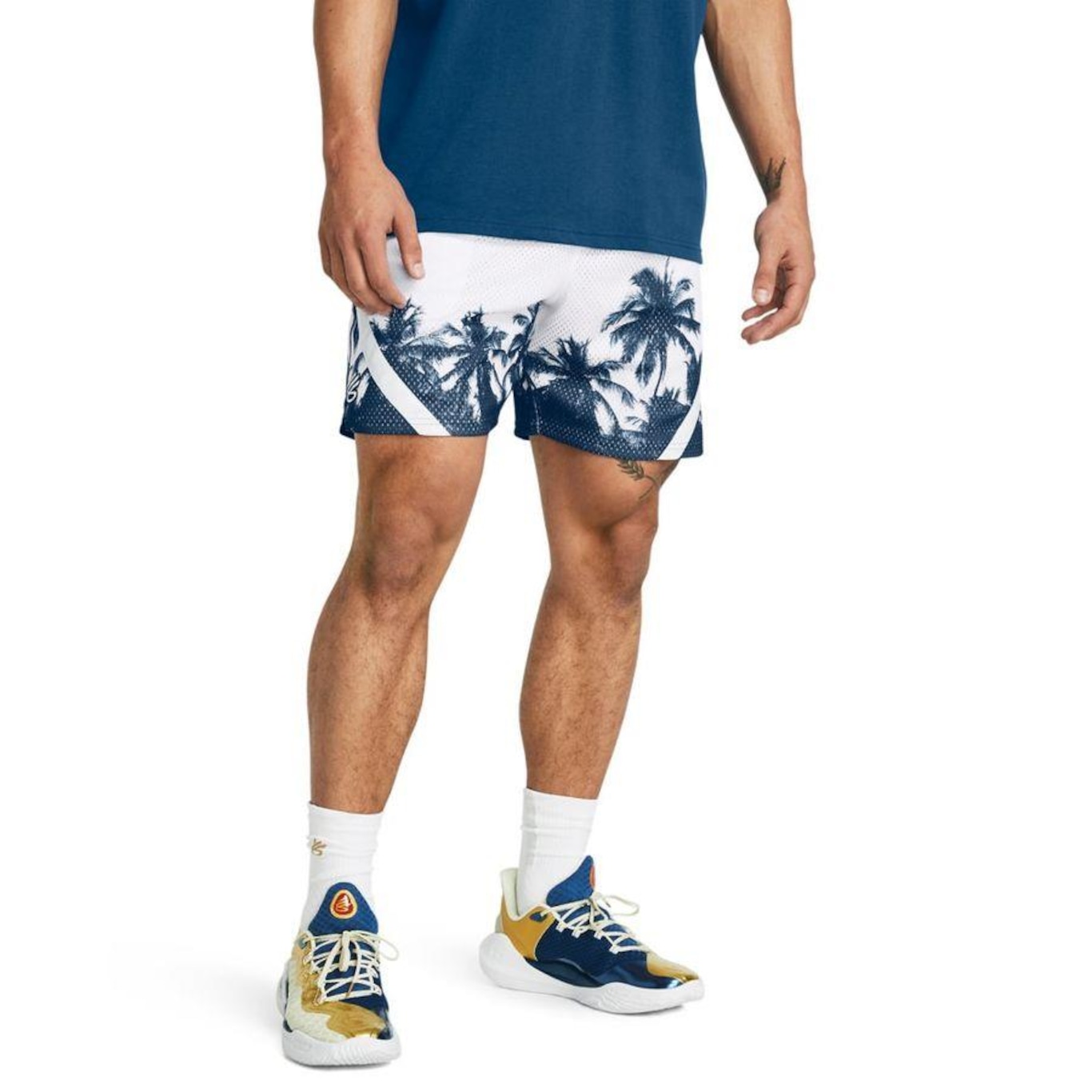 Shorts Under Armour Curry Mesh 3 - Masculino - Foto 1